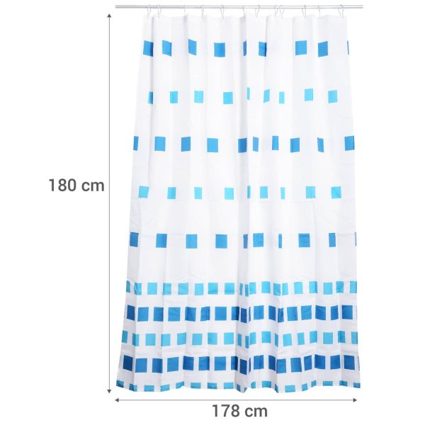 Cortina de baño Mosaico poliéster 180x178 cm - Imagen 5